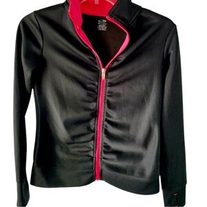 Champion  Girls Full Zip Front Jacket Black & Pink Size L( 10-12) girls